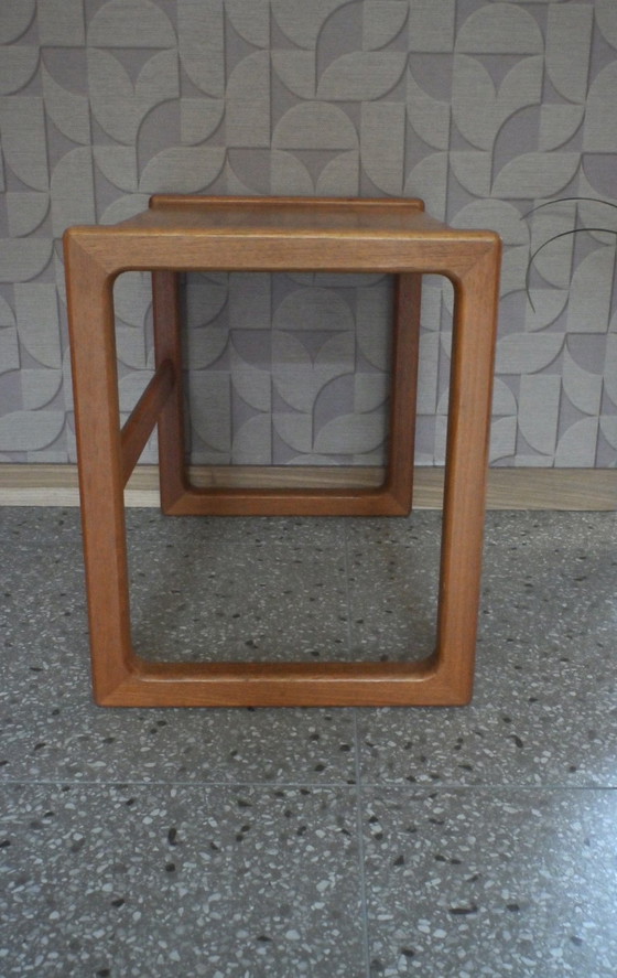 Image 1 of Table d'appoint vintage en chêne massif, design danois