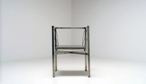 Postmodern steel Sensilla chair by Christoph Siebrasse, 1980's