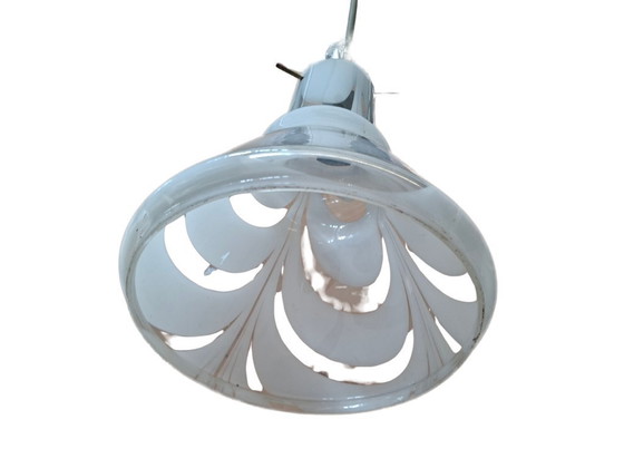 Image 1 of Gorgeous Vintage 1970s Blown Glass Chandelier