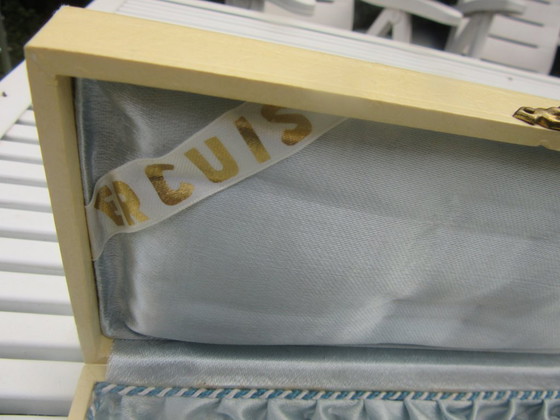 Image 1 of ERCUIS FRANCE Ensemble de couverts (cuillère et fourchette) argentés dans un coffret impeccable