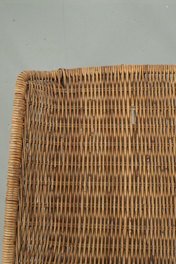 Image 1 of Drahtgestellhocker mit Rattan