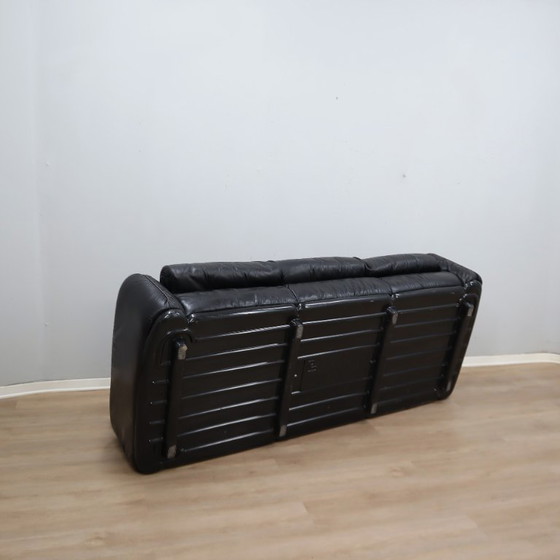 Canapé 3 places en cuir noir Busnelli Piumotto années 1970 – Canapés 3 places, Leather (photo 12 of 12)