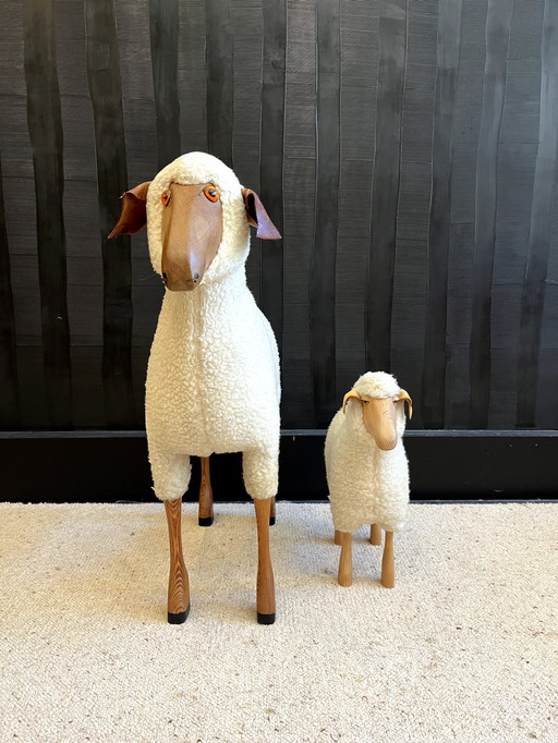 Large sheep stool by Hanns Peter Krafft