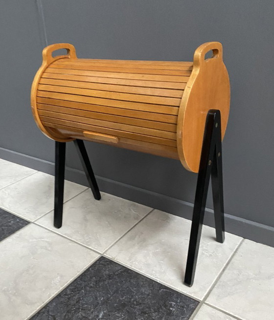 Image 1 of Boîte à couture en forme de rouleau, de John Groen LZH, Pays-Bas, années 1960