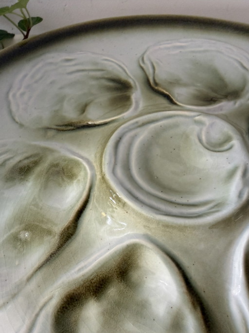 Piatto di ostriche vintage Faïence de Saint Amand – servies, Ceramic (photo 2 of 5)
