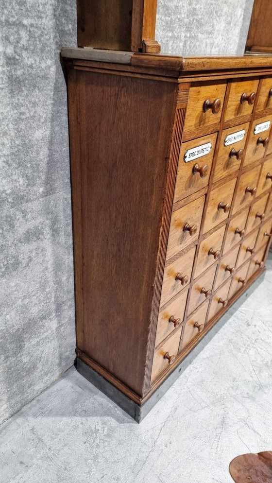 Image 1 of Apothecary Cabinet Drawers Antique Pharmacy Cabinet