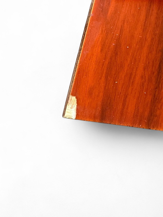 Image 1 of Appendiabiti vintage in legno di teak, anni '60, struttura in metallo palissandro, ganci cromati