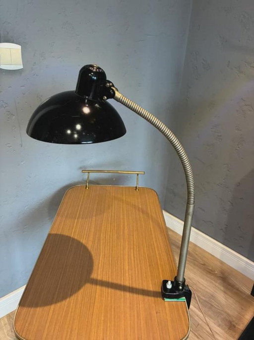 Lampada da scrivania Kaiser Idell 6740 di Christian Dell, nera, Germania, anni '50