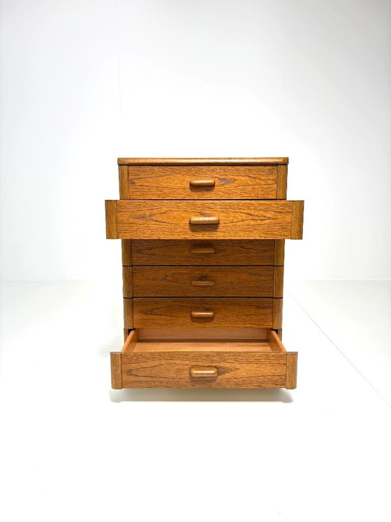 IRO-Möbel Rondo Ladekast, Rustiek Eiken, Vintage, Ladekasten, Hout, Bruin (foto 3 van 15)