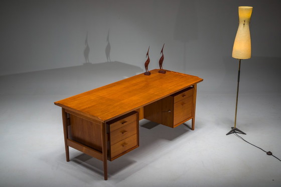 Image 1 of Schreibtisch Modell 207 aus Teakholz von Arne Vodder für Sibast, 1960er Jahre