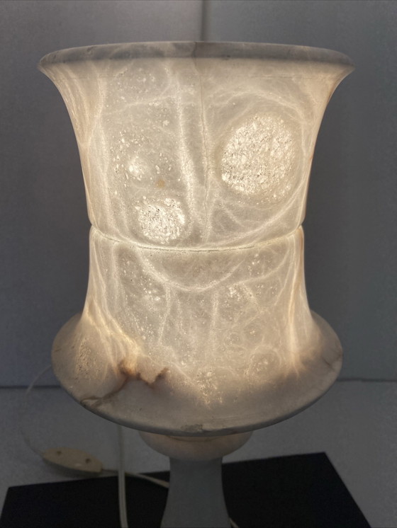 Image 1 of Vintage 70s Alabaster Table Lamp