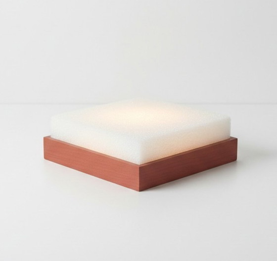 Image 1 of Mid Century Modern Ceiling lamp - teak and perspex, 50s - JALEST