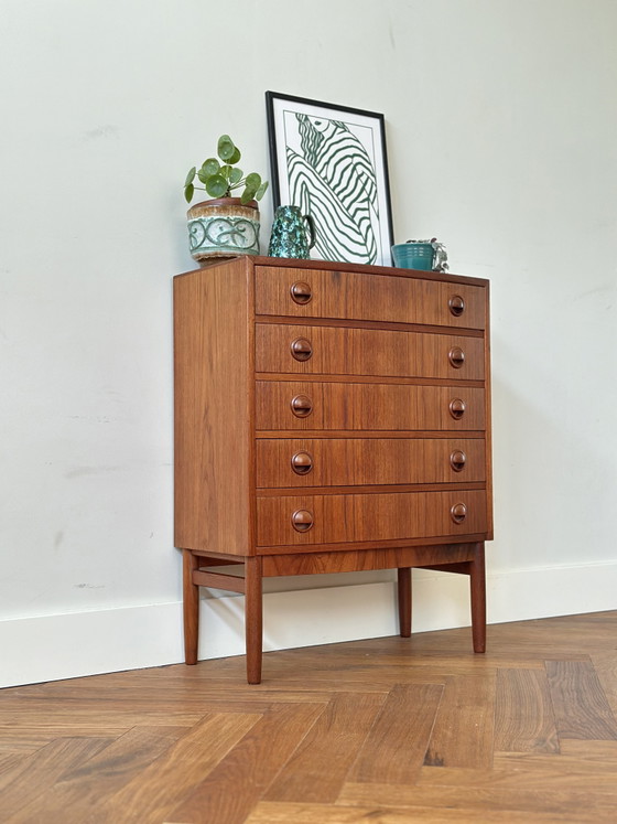 Image 1 of Vintage Design ladekast Kai Kristiansen hout jaren 50/60/70