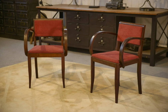 Paire de Fauteuils Bridge années 60 – Velours, Vintage (photo 3 of 9)
