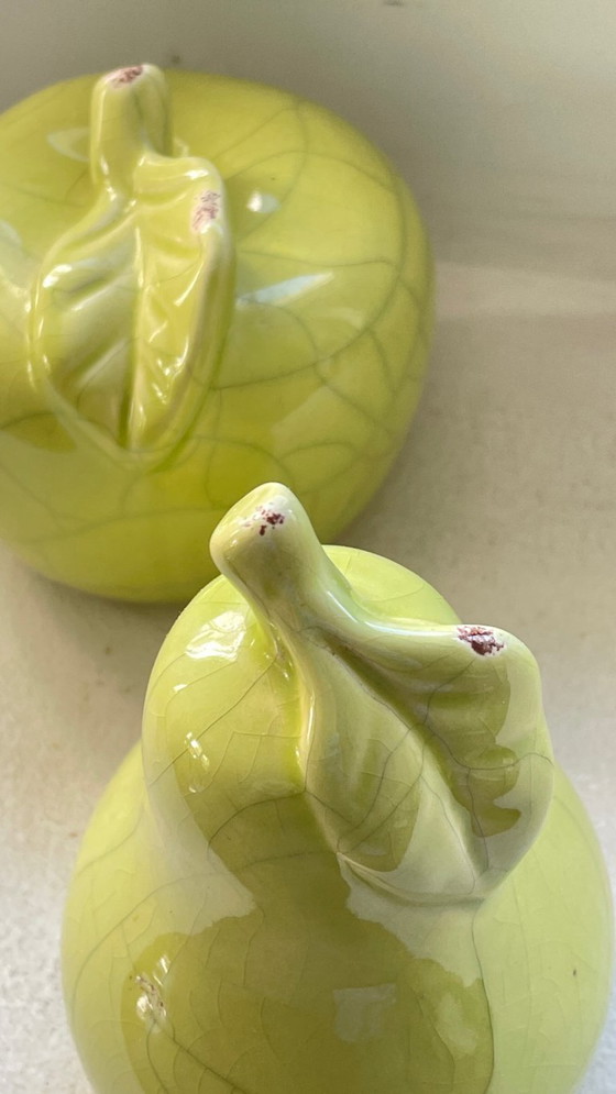 Image 1 of POMME POIRE Céramique Effet Craquelé