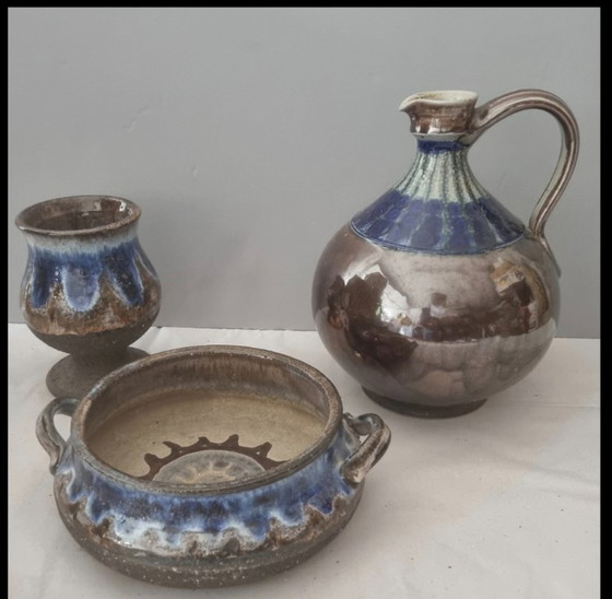 Image 1 of Ensemble en céramique de design danois - Jette Hellerøe (Axella) - 3 pièces