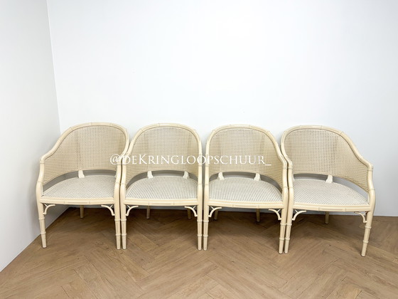 Image 1 of 4 sedie vintage in finto bambù Giorgetti
