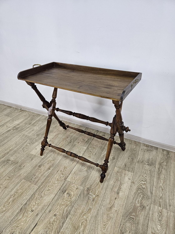 Eclectische Bijzettafel met Afneembaar Dienblad, 19e eeuw (photo 9 of 16)