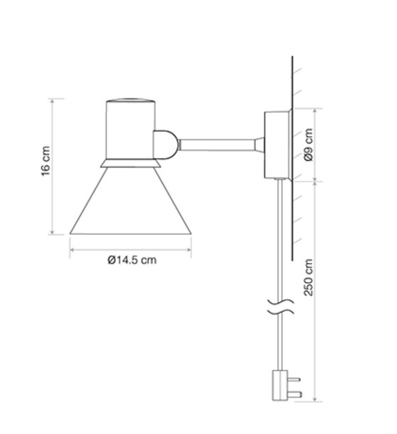 Image 1 of Applique murale 80 W1 - Anglepoise - Design Sir Kenneth Grange 2019