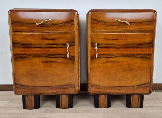 Image 1 of Tables de chevet Art Déco Emiliani 1934