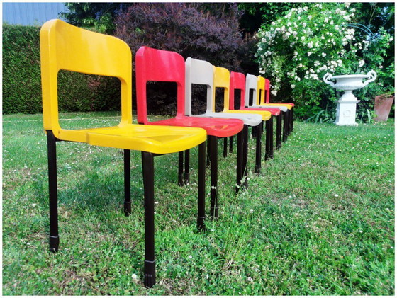 Image 1 of Set van 6+2 vintage 1970 space age stoelen