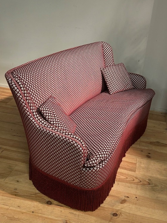 Schitterend Vintage Bankje Eerste Helft 20ste Eeuw – 2 zitsbanken, Textile (photo 7 of 13)