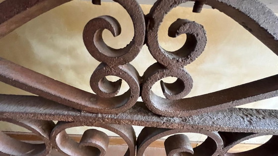 Image 1 of Balcony railing console, late 19th century, with grey marble top