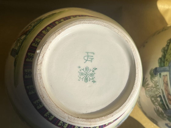 Image 1 of 2x vintage vase China porcelain 