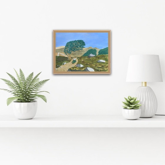 Image 1 of Gouache 40x30cm. Ingelijst.