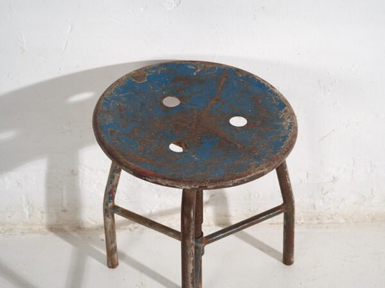 Sgabello blu stile industriale (c.1950) #8 – Sgabelli, Iron, Industrieel (photo 22 of 25)