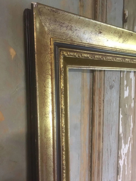Cornice dorata in legno e stucco 110x78 – Decorazioni murali, Velluto (photo 7 of 11)