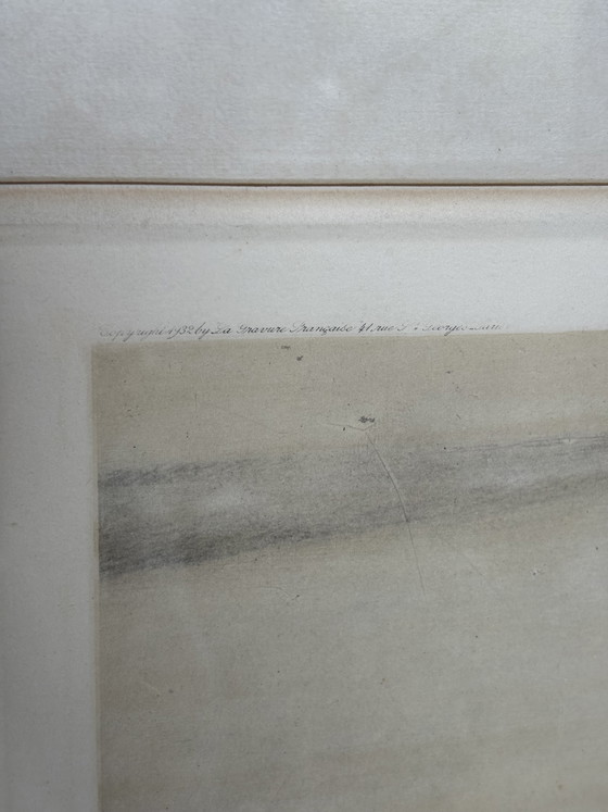 Image 1 of Original Léon Danchin Etching – English Setter & Duck – Signed Hunting Art
