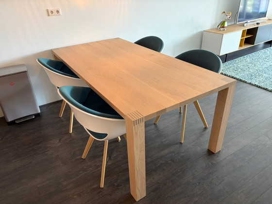 Image 1 of Tavolo da pranzo Pilat & Pilat Dorus - rovere massello - 200 x 100 cm - design Gjalt Pilat