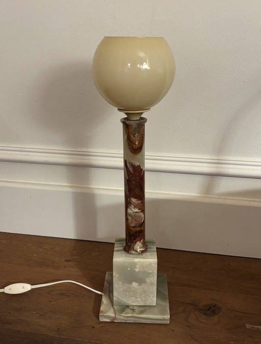 Art deco onyx lamp
