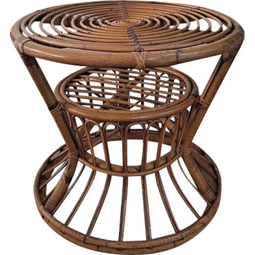 Alter italienischer Gartentisch aus Bambus, 1960er Jahre
