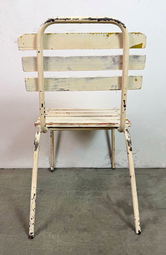 Image 1 of Vintage beige industriële stoel, jaren 60