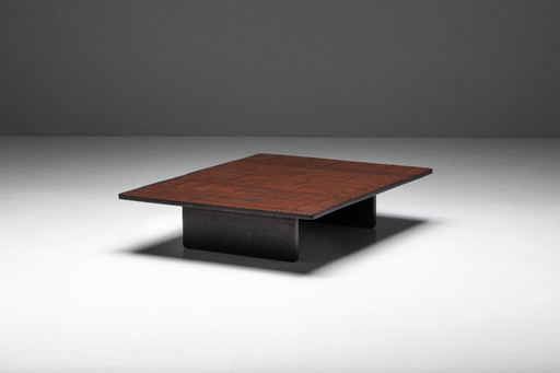 Tavolino da caffè in bambù di Axel Vervoordt, Belgio, anni '80