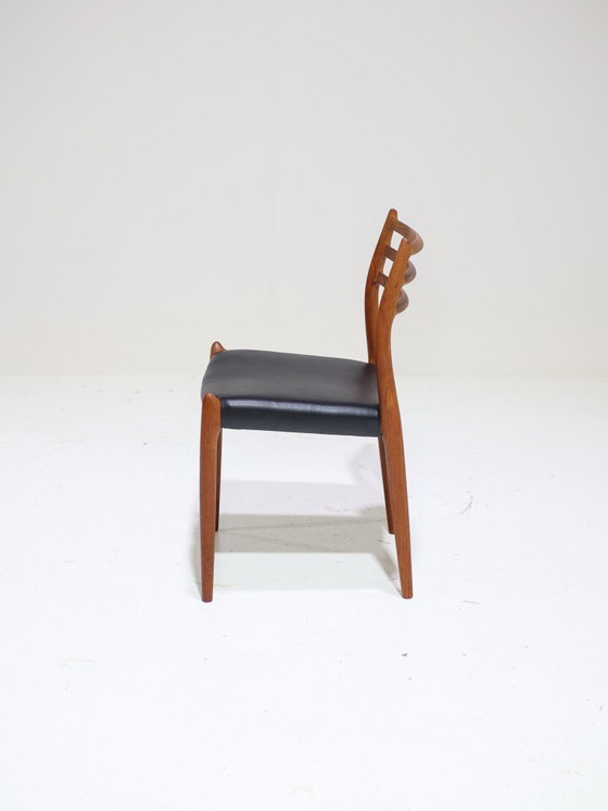 Image 1 of 6x N.O. Møller model 78 eetkamerstoelen teak Deens 1960s
