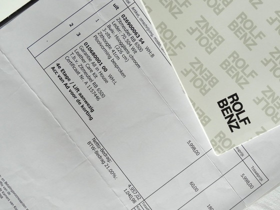 Image 1 of ROLFBENZ Drie Zitsmeubel Wit Leder