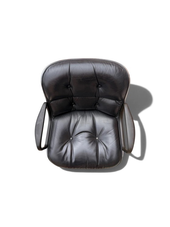 Poltrona da ufficio Executive Charles Pollock, Knoll, pelle nera – Poltrone (photo 6 of 12)