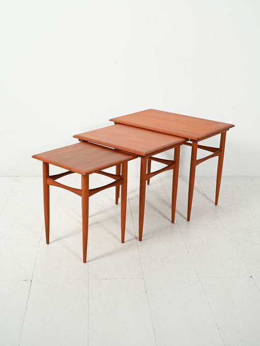 Scandinavian nesting tables from the 1950s–60s