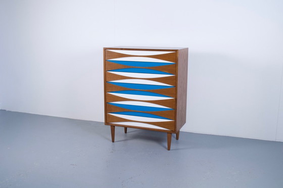 Image 1 of WOCHENKOMMODE TEAKHOLZ NIELS CLAUSEN 60ER JAHRE NIELS CLAUSEN MOBLER ODENSE VERLAG