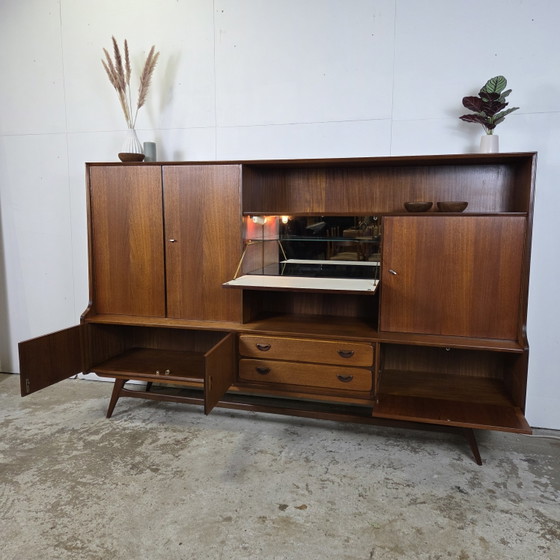 Image 1 of Louis van Teeffelen, Wébé vintage jaren 60 teak highboard