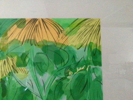 Image 1 of Walasse Ting „Blätter“ Kunstwerk