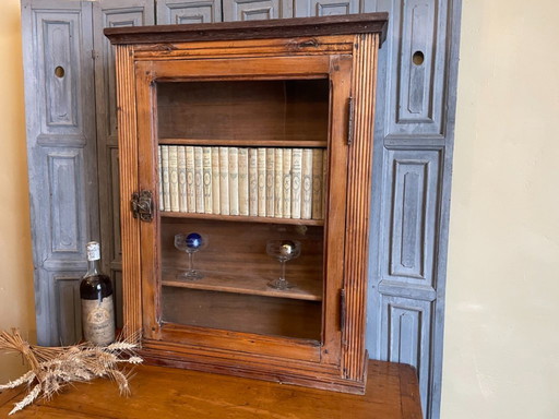 Vitrinekastje Hangvitrine Verzamelkastje Toiletkastje Frans antiek