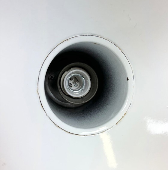 Image 1 of Industriële plafondlamp van grijs emaille van Elektrosvit, jaren 50