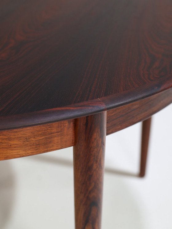 Image 1 of Ronde eettafel uitschuifbaar Skovby butterfly leaf palissander