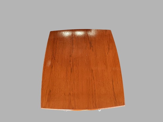 Image 1 of Louis van Teeffelen Teak Side Table on Castors for Wébé | Mid-Century 1960s