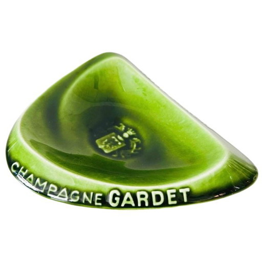 GARDET CHAMPAGNE Chigny les Roses cendrier vert vintage années 1970