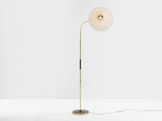 Image 1 of Maison Lunel Diabolo Messing-Stehlampe aus Rotguss, 1950er Jahre